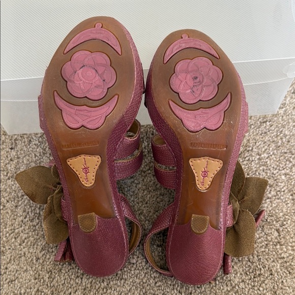 Mauve Strappy Snakeskin Heals by Born Crown - Picture 9 of 9